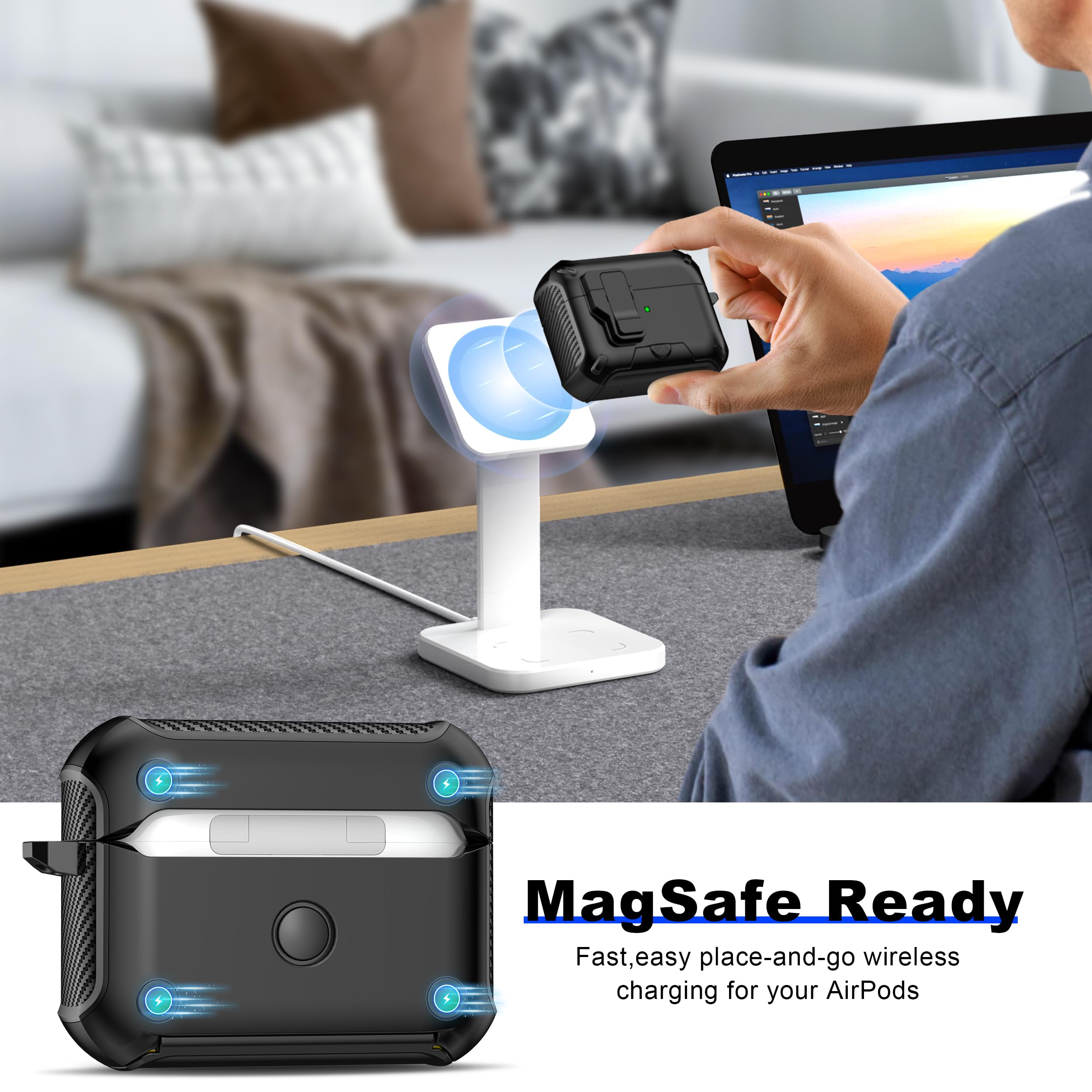 Amazon | RFUNGUANGO AirPods Pro 第2世代ケース Airpods Proケース第2